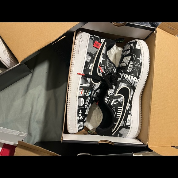 Five pair of sneakers